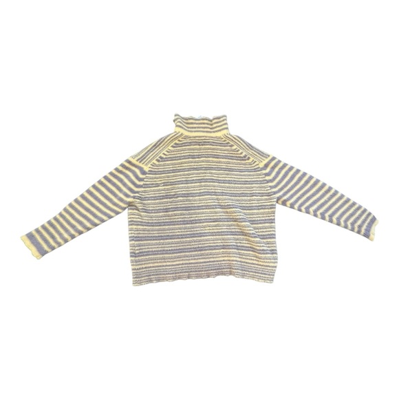 ZARA Striped V-Neck Sweater women’s Size Large yellow and purple super soft - Picture 7 of 12